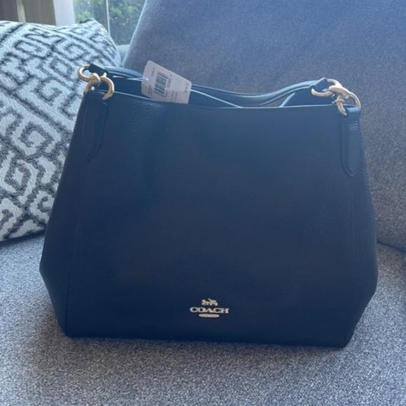 Coach: Pebble Leather Hallie Shoulder Bag (NWT) - Picture 2 of 8